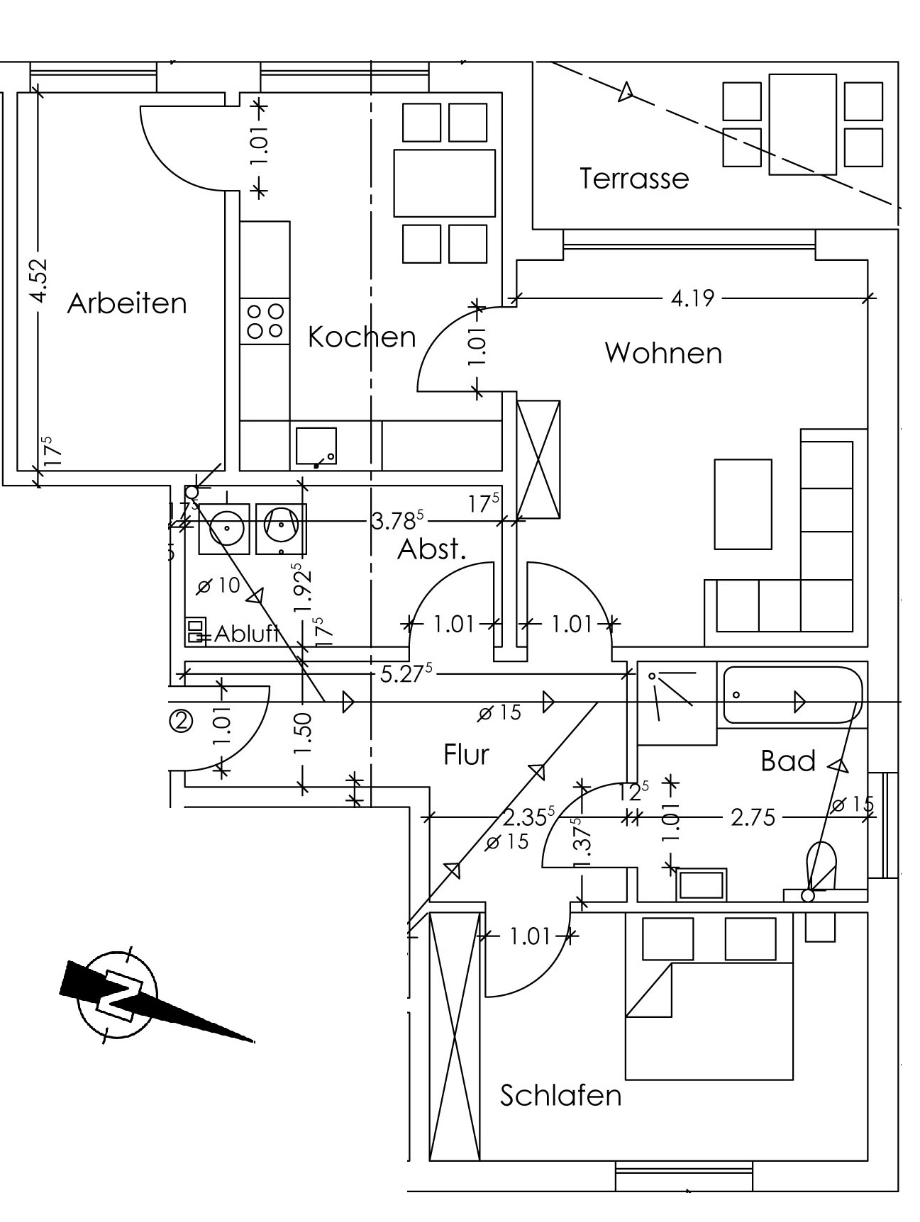 WG 2 Erdgeschoss Wohnung 2 Erdgeschoss Nelkenstrasse 28, Wohnen 50plus Dortmund